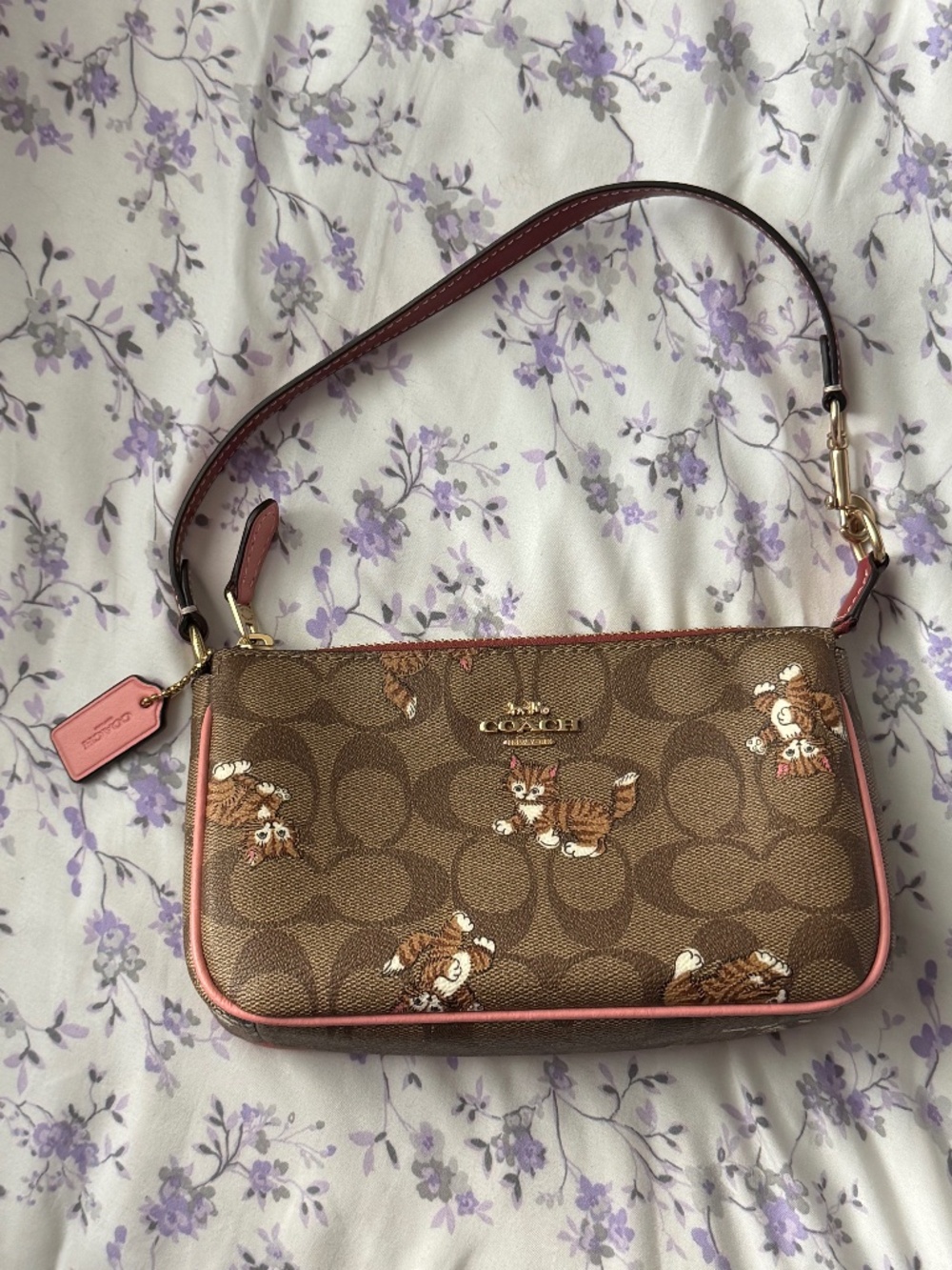 Small Coach purse with kitties